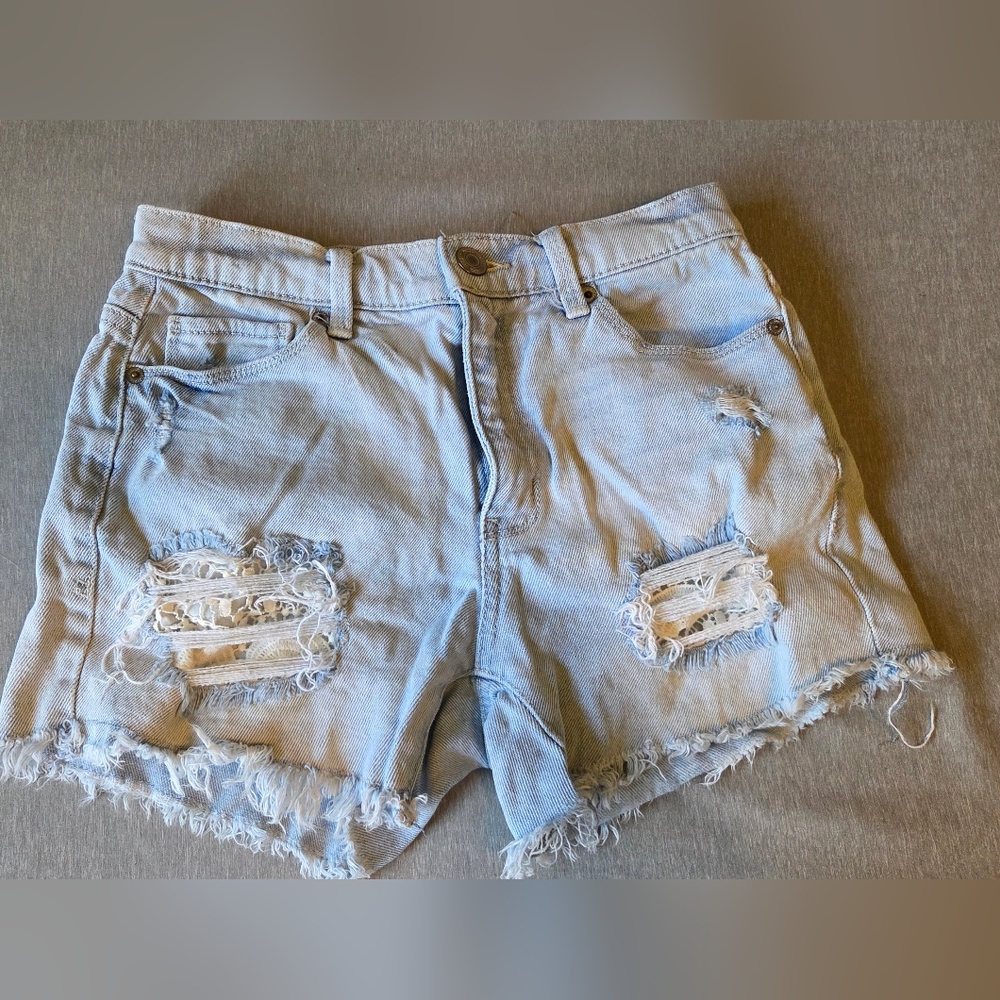 Mudd Blue Jean Shorts Distressed Cut-Off Style